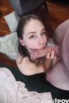 Brunette Girl Maya Rue Poses in a Bra and Thong Before Having POV Sex