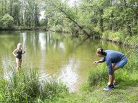 Blonde Honey with Small Boobs Lovita Fate Takes a Boner in Shallow Water