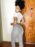 Cute Ebony Girl with an Ass to Die for Sticks Her Tongue Out in the Nude