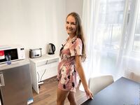 Nice Teen Bellaria Reveals Her Tan Lined Body While Getting Bare Naked