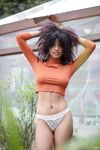 Curly Haired Teen Barbie Flaunts Her Incredible Butt While Stripping Outdoors