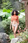 Curly Haired Teen Barbie Flaunts Her Incredible Butt While Stripping Outdoors