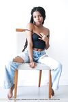 Petite Ebony Teen Removes Her Ripped Jeans After Uncovering Firm Tits