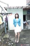 Japanese Girl Juri Kitahara Gives a Blowjob While Wearing a Short Skirt