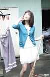 Japanese Girl Juri Kitahara Gives a Blowjob While Wearing a Short Skirt